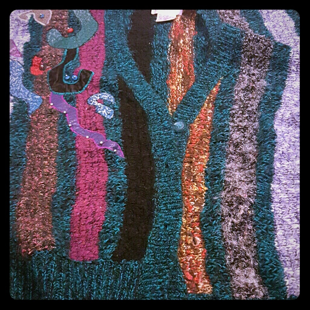 Big 80's Knit Cardigan